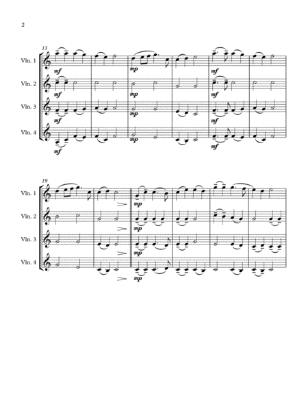 Hark The Herald Angels Sing 4 Violins Page 2