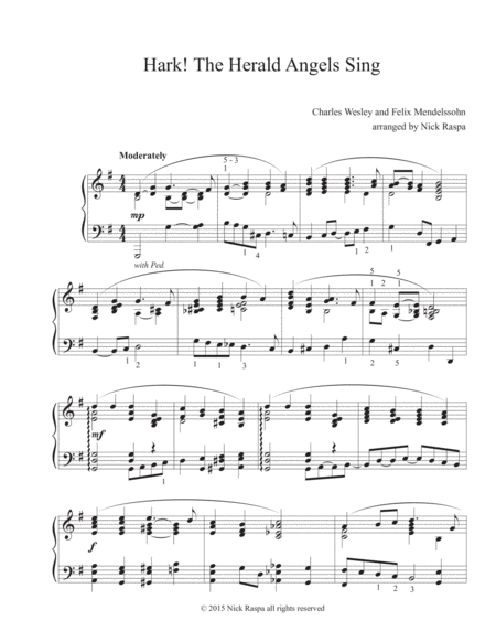 Hark The Herald Angels Sing Advanced Piano Page 2