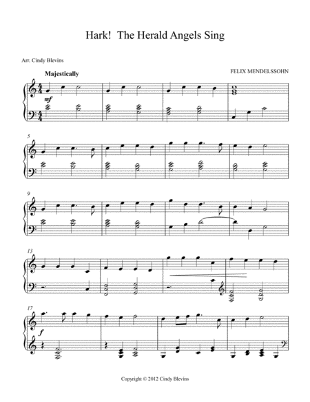 Hark The Herald Angels Sing Arranged For Lever Or Pedal Harp From My Book Winterscape Page 2