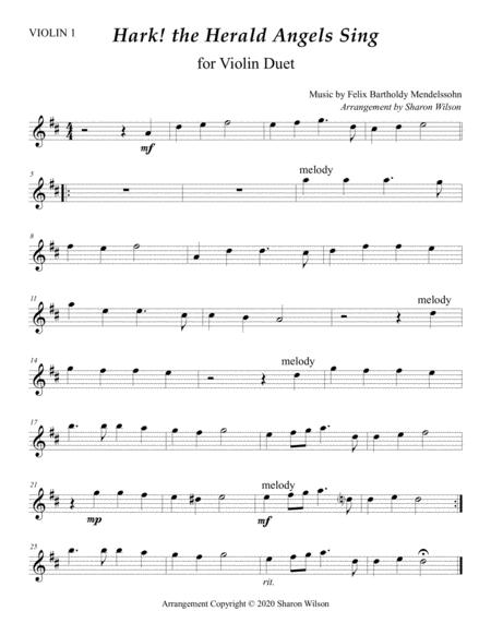 Hark The Herald Angels Sing Easy Violin Duet Page 2