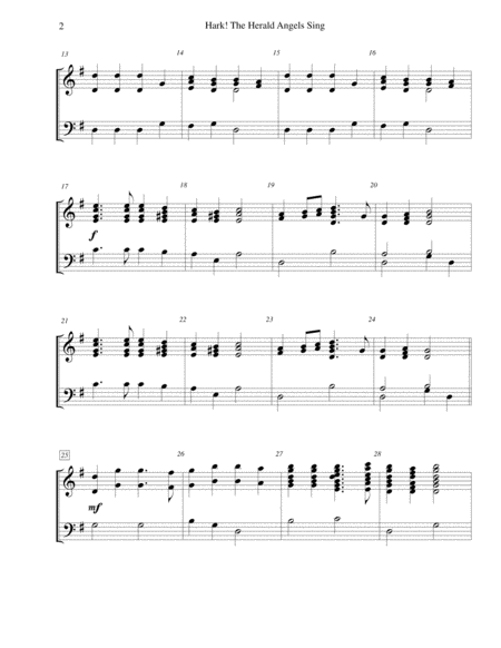 Hark The Herald Angels Sing For 3 Octave Handbell Choir Page 2