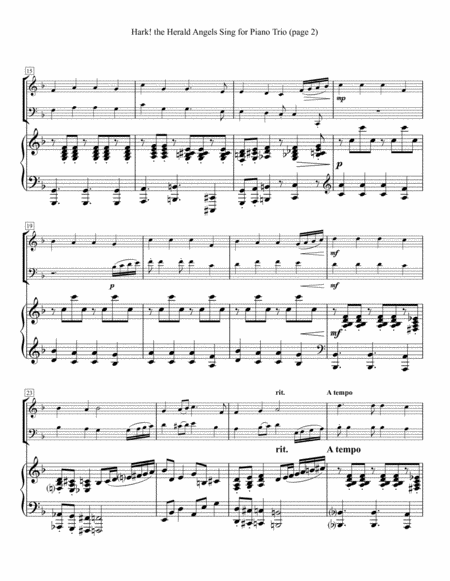 Hark The Herald Angels Sing For Piano Trio Page 2