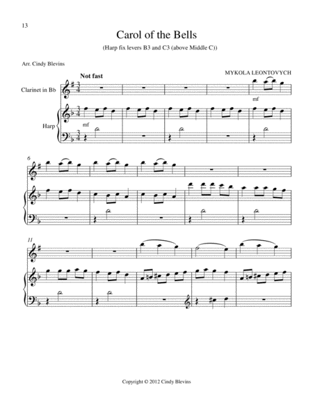 Harp And Clarinet For Christmas Vol Ii 14 Arrangements Page 2