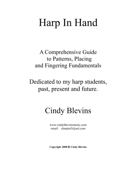 Harp In Hand A Comprehensive Guide To Patterns Placing And Fingering Fundamentals For All Harps Page 2