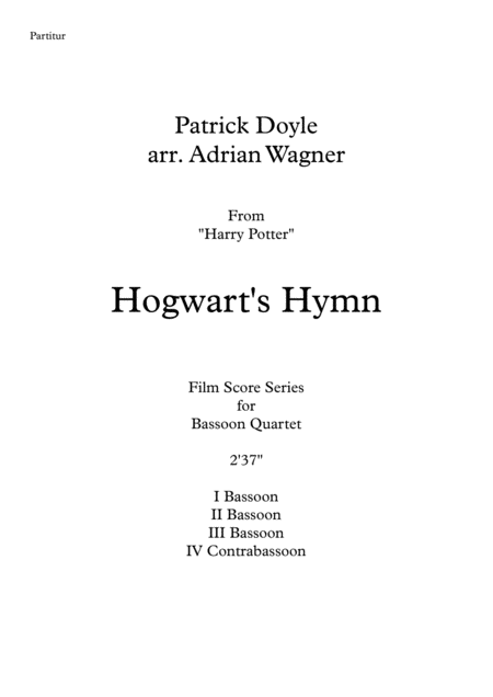Harry Potter Hogwarts Hymn Bassoon Quartet Arr Adrian Wagner Page 2