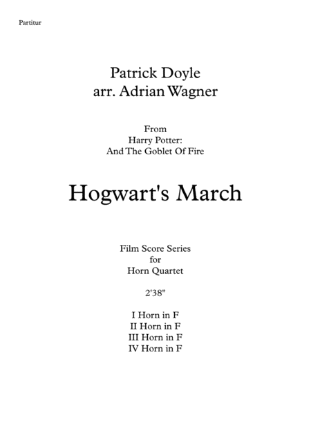 Harry Potter Hogwarts March Horn Quartet Arr Adrian Wagner Page 2