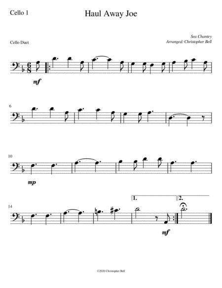 Haul Away Joe Easy Cello Duet Page 2