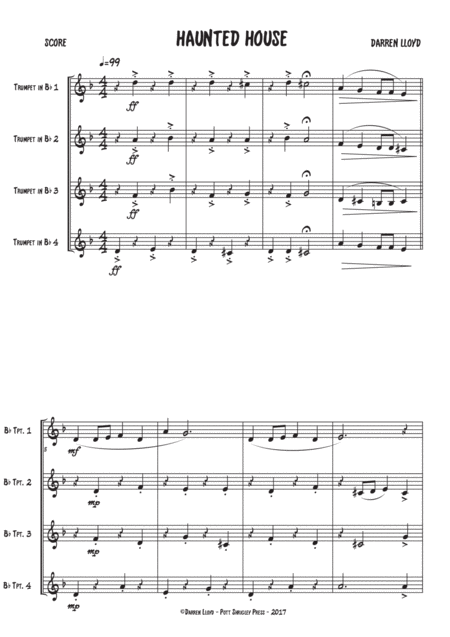 Haunted House Trumpet Quartet Page 2