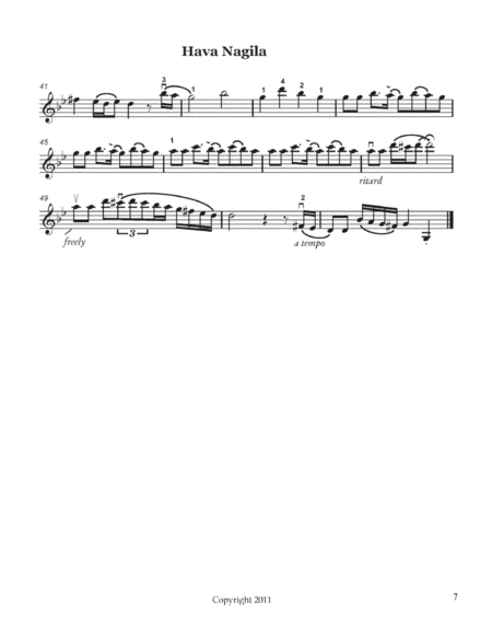 Hava Nagila For Violin And Piano Page 2