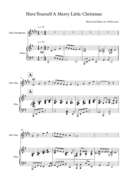 Have Yourself A Merry Little Christmas Alto Sax Solo Page 2