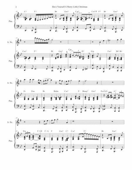 Have Yourself A Merry Little Christmas Alto Saxophone And Piano Page 2