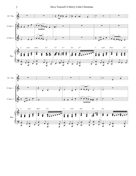 Have Yourself A Merry Little Christmas Duet For C Instruments Page 2