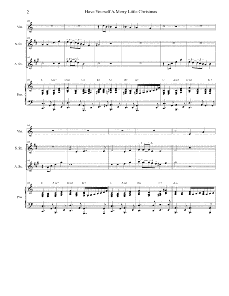 Have Yourself A Merry Little Christmas Duet For Soprano And Alto Saxophone Page 2