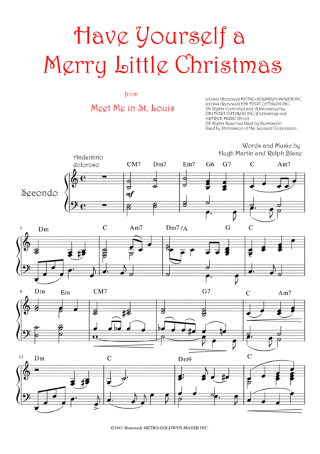 Have Yourself A Merry Little Christmas Jazz Piano Duo Page 2