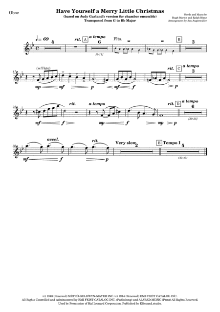 Have Yourself A Merry Little Christmas Judy Garland Style Bb Major Woodwind Parts Page 2