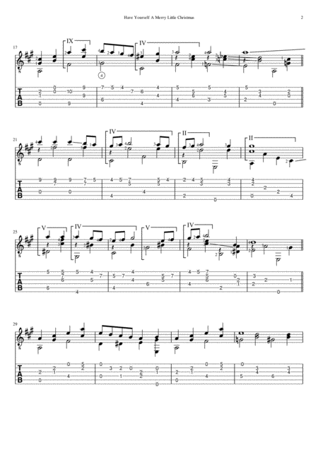 Have Yourself A Merry Little Christmas Standard Notation And Tab Page 2