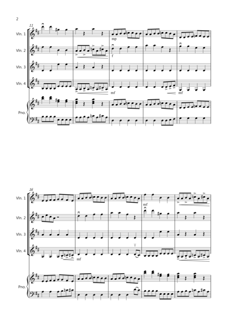 Haydn Rocks For Violin Quartet Page 2
