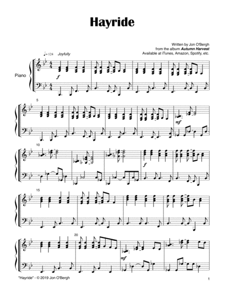 Hayride Flowing Easy Piano Page 2