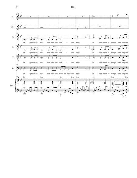 He For Vocal Quartet Satb Page 2