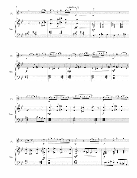 He Is Close By For Flute And Piano Page 2