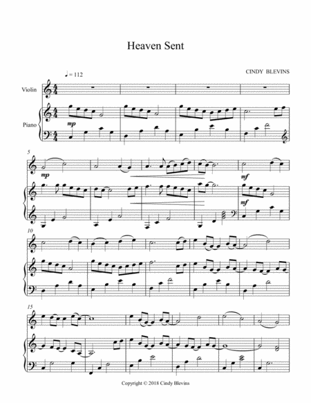 Heaven Sent For Piano And Violin Page 2