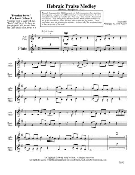 Hebraic Praise Medley Arrangements Level 3 5 For Flute Written Acc Page 2