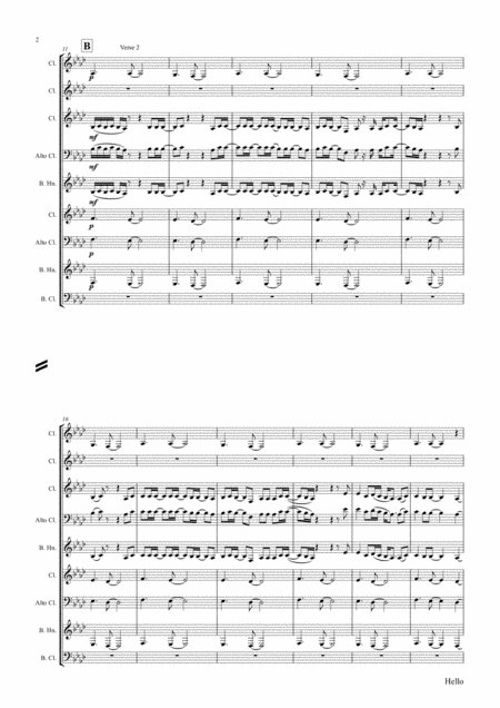 Hello Adele Clarinet Quintet Page 2