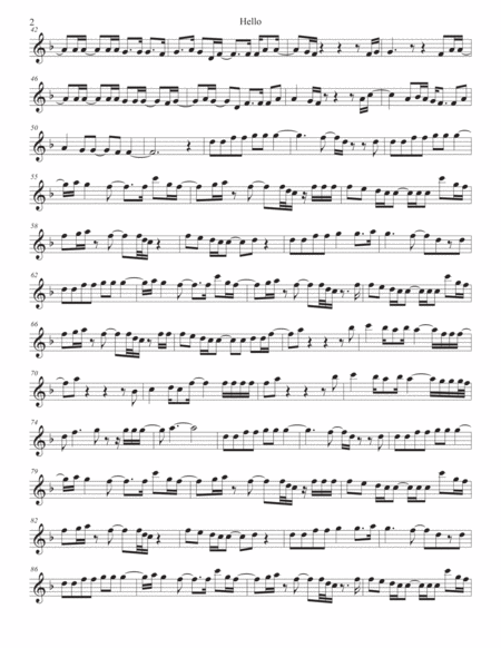 Hello Alto Sax Original Key Page 2