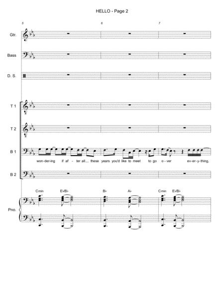 Hello By Adele Conductor Score And Band Parts Page 2