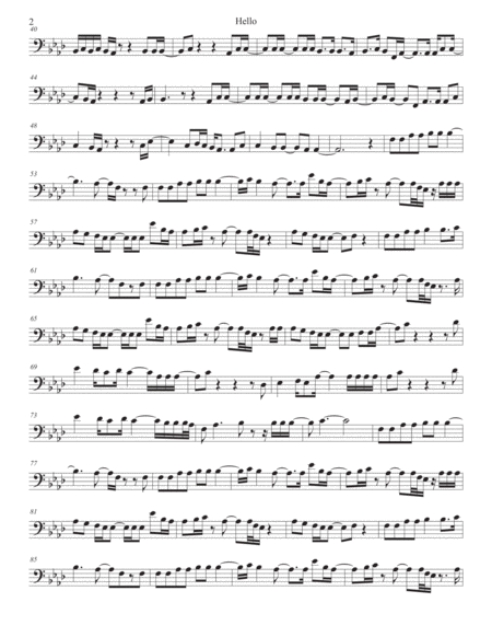 Hello Cello Original Key Page 2