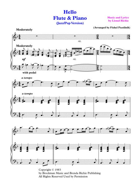 Hello For Flute And Piano Jazz Pop Version Video Page 2