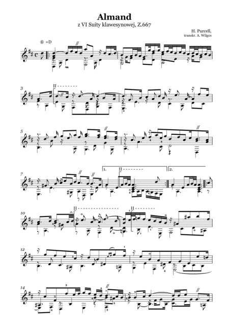 Henry Purcell Prelude Almand Z 667 Prelude Sarabande Z 666 Transcr For Guitar Page 2