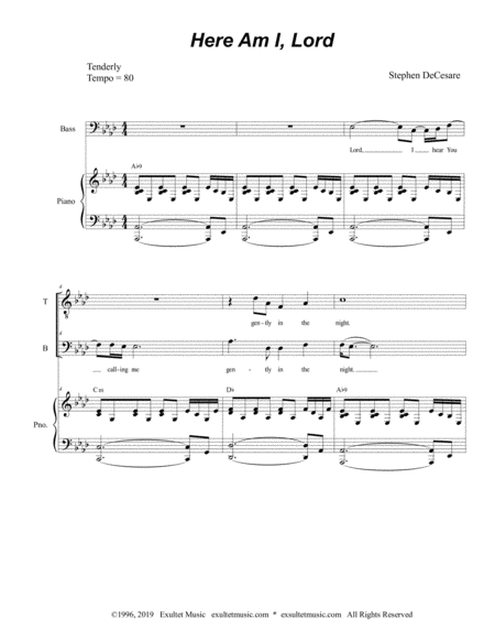 Here Am I Lord Duet For Tenor And Bass Solo Page 2