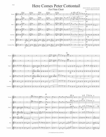 Here Comes Peter Cottontail For Flute Choir Page 2