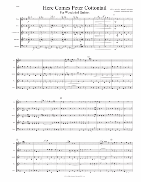 Here Comes Peter Cottontail For Woodwind Quintet Page 2