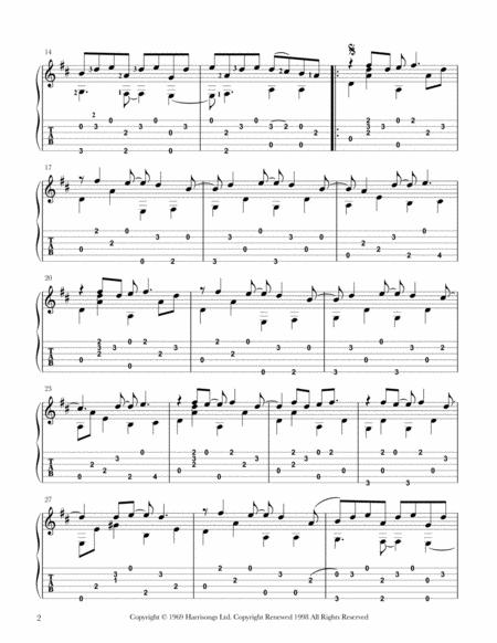 Here Comes The Sun Guitar Chord Melody Page 2