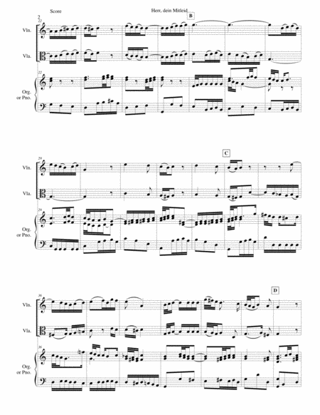 Herr Dein Mitleid From The Christmas Oratorio Weihnachtsoratorium Arranged For Violin Viola And Organ Or Piano Page 2