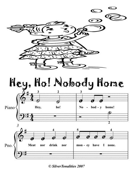 Hey Ho Nobody Home Beginner Piano Sheet Music Page 2