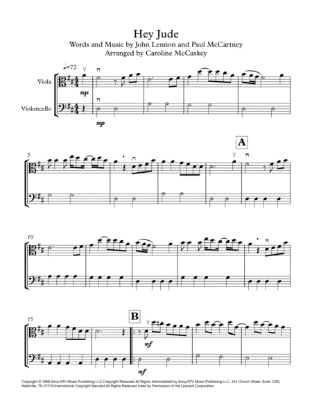 Hey Jude Viola And Cello Duet Page 2