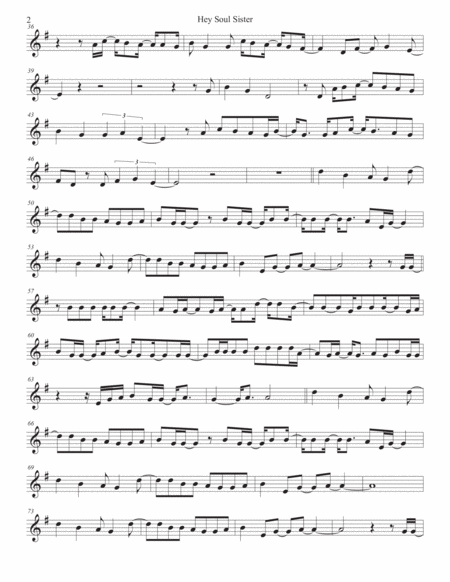 Hey Soul Sister Clarinet Page 2