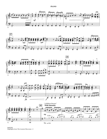 Highlights From The Greatest Showman Arr James Kazik Piano Page 2