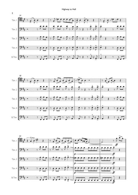 Highway To Hell For Trombone Quintet Page 2