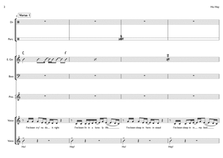 Ho Hey The Lumineers Pop Function Band Arrangement Page 2