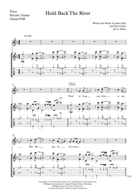 Hold Back The River For Vocal And Guitar Page 2