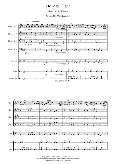 Holiday Flight From Home Alone French Horn Quartet Page 2