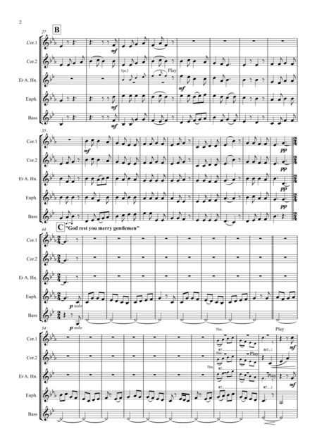 Holst Christmas Day A Choral Fantasy On Old Carols Brass Band Quintet Page 2