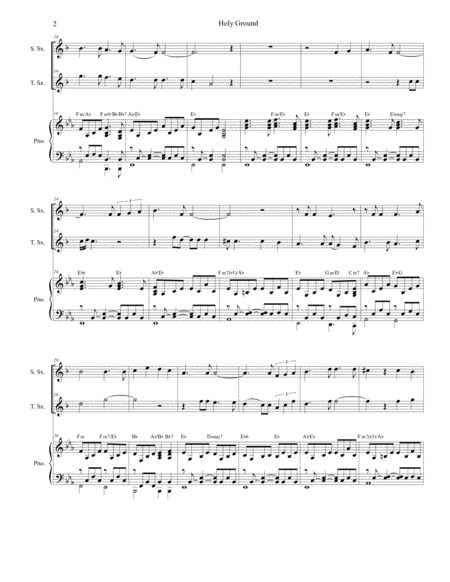 Holy Ground Duet For Soprano And Tenor Saxophone Page 2