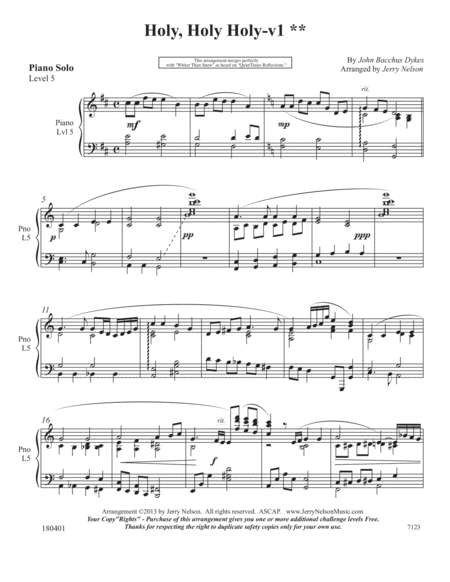 Holy Holy Holy 2 For 1 Piano Standalone Arr S Page 2