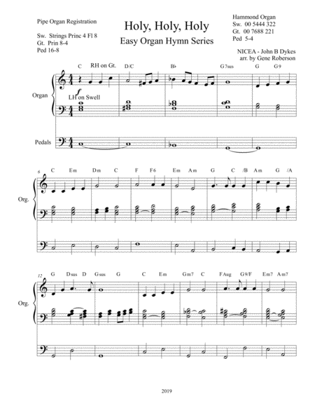 Holy Holy Holy Easy Organ Hymn Series Page 2