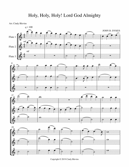 Holy Holy Holy For Flutetrio Page 2